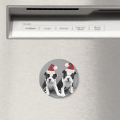 Christmas Boston Terriers Magnet (In Situ (Geschirrspüler))