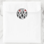 Christmas Boston Terriers Runder Aufkleber (Tasche)