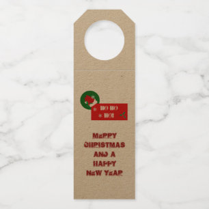 Christmas Bottle Hanger Tag Flaschenanhänger