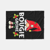 Christmas Bougie Gnome X-mas Family Matching Fleecedecke (Vorderseite (Horizontal))