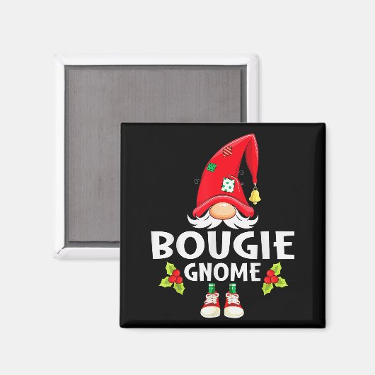 Christmas Bougie Gnome X-mas Family Matching  Magnet (Vorderseite/Rückseite)