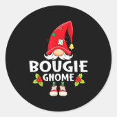 Christmas Bougie Gnome X-mas Family Matching Runder Aufkleber (Vorderseite)