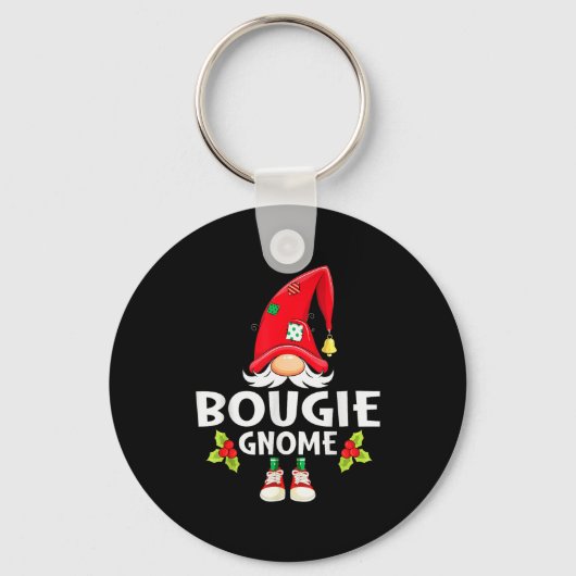 Christmas Bougie Gnome X-mas Family Matching Schlüsselanhänger (Vorderseite)