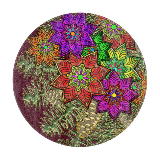 Christmas Bouquet Charcuterie Board Schneidebrett (Vorderseite)