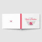 Christmas Bouquet Moderne Skripttypografie Gästebuch (Voll)