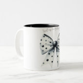 Christmas Bow Christmas Polka Dots Bow Festival Zweifarbige Tasse (Vorderseite Links)