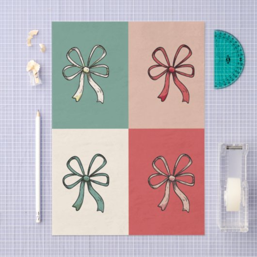 christmas bow conquette seidenpapier (Handwerk)