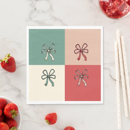 christmas bow conquette serviette (Beispiel)