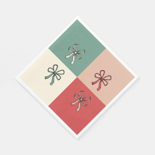 christmas bow conquette serviette (Ecke)