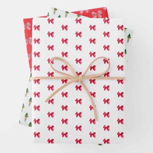 Christmas Bow Coquette Geschenkpapier Set (Beispiel)