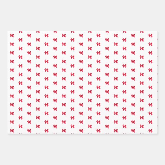 Christmas Bow Coquette Geschenkpapier Set (Vorderseite)