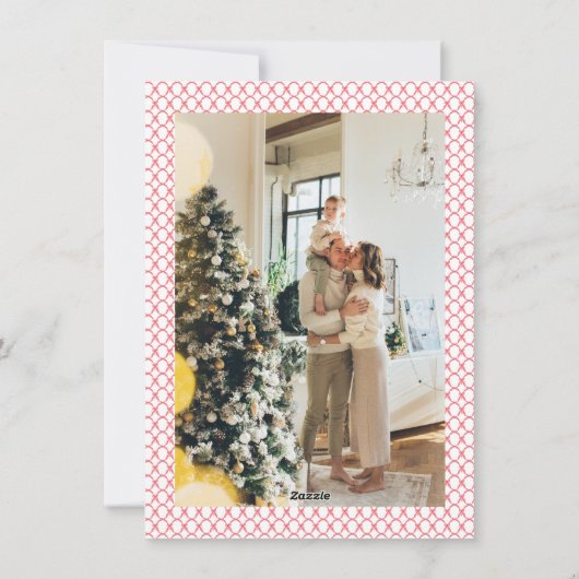 Christmas Bow Foto Feiertagskarte (Rückseite)