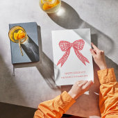 Christmas Bow Foto Feiertagskarte