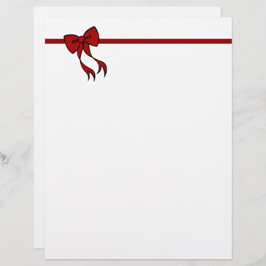 Christmas Bow Letterhead (Vorne/Hinten)