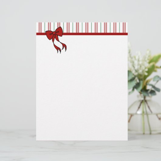 Christmas Bow Letterhead (Stehend Vorderseite)