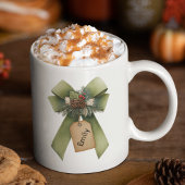 Christmas Bow Mug – Personalized Festive Name Mug Kaffeetasse