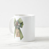 Christmas Bow Mug – Personalized Festive Name Mug Kaffeetasse (Vorderseite Links)