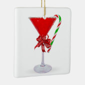 Christmas Bow On  Martini Cocktail Keramikornament (Rechts)