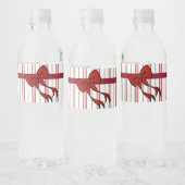 Christmas Bow Water Bottle Labels  Wasserflaschenetikett (Flaschen)
