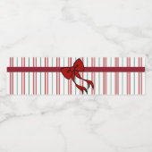 Christmas Bow Water Bottle Labels  Wasserflaschenetikett (Einzelnes Label)