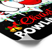 Christmas Bowling Squad Dabbing Santa Elf Bowling Poster (Ecke)