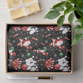 Christmas Bowling with Santa Claus Seidenpapier (Geschenk)