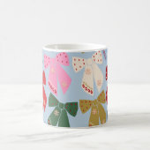 Christmas Bows Coquette Blue Kaffeetasse (Mittel)