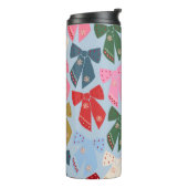 Christmas Bows Coquette Blue Thermosbecher (Nach links gedreht)