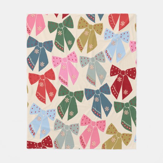 Christmas Bows Coquette Fleecedecke (Vorderseite)