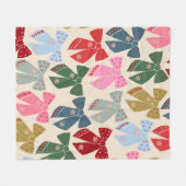 Christmas Bows Coquette Fleecedecke (Vorderseite (Horizontal))