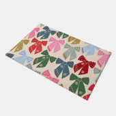 Christmas Bows Coquette Fußmatte (Schrägansicht)