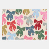 Christmas Bows Coquette Geschenkpapier Set (Vorderseite 2)