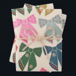 Christmas Bows Coquette Geschenkpapier Set<br><div class="desc">Weihnachtsmänner - Coquette Ribbons.</div>