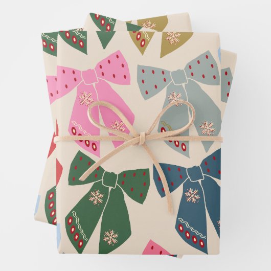 Christmas Bows Coquette Geschenkpapier Set (Beispiel)