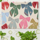 Christmas Bows Coquette Geschirrtuch (Gefaltet)