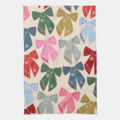 Christmas Bows Coquette Geschirrtuch (Vertikal)