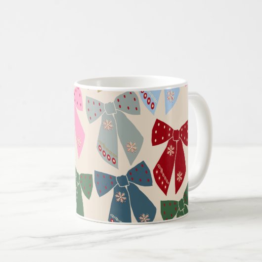 Christmas Bows Coquette Kaffeetasse (VorderseiteRechts)