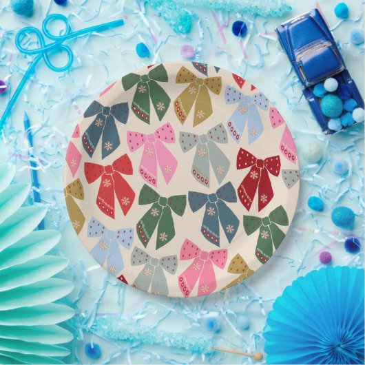 Christmas Bows Coquette Pappteller (Party)