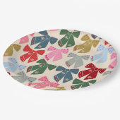 Christmas Bows Coquette Pappteller (Schrägansicht)