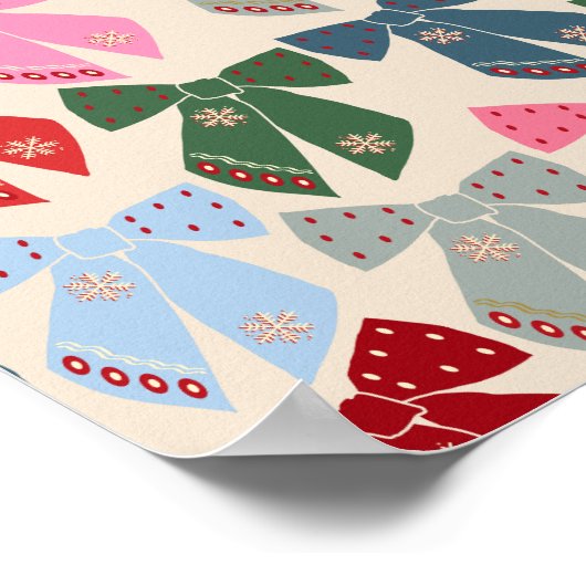 Christmas Bows Coquette Poster (Ecke)