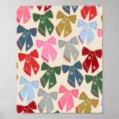 Christmas Bows Coquette Poster (Vorne)