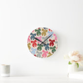 Christmas Bows Coquette Runde Wanduhr (Zuhause)