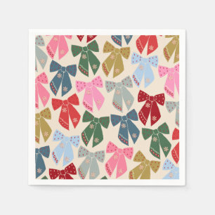 Christmas Bows Coquette Serviette