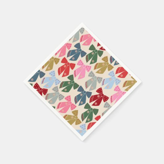 Christmas Bows Coquette Serviette (Ecke)