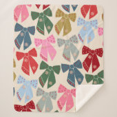 Christmas Bows Coquette Sherpadecke (Vorderseite)