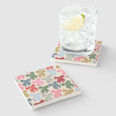 Christmas Bows Coquette Steinuntersetzer (Seitenansicht)