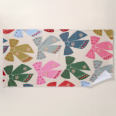Christmas Bows Coquette Strandtuch (Vorderseite)