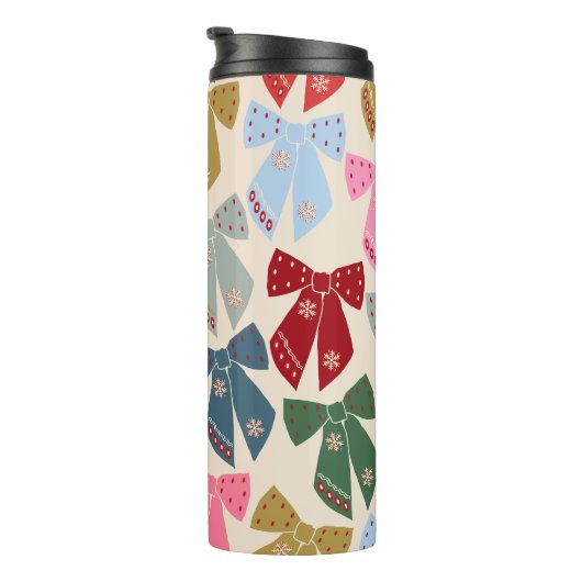Christmas Bows Coquette Thermosbecher (Nach rechts gedreht)