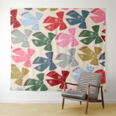 Christmas Bows Coquette Wandteppich (Beispiel (Horizontal))