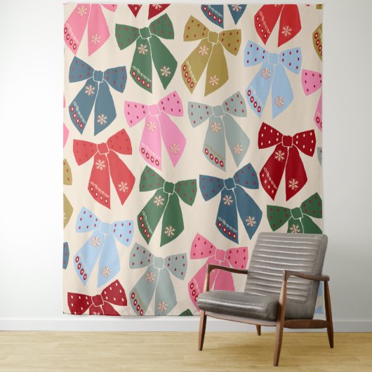 Christmas Bows Coquette Wandteppich (Beispiel)